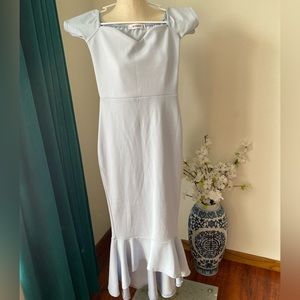 Missguided light blue dress (stunning) mermaid style
